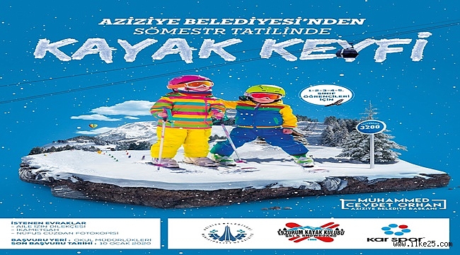 AZİZİYELİ ÇOCUKLARA KAYAK İMKANI