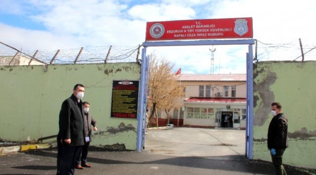 Erzurum Cezaevinde korona virüs tedbirleri artırıldı.