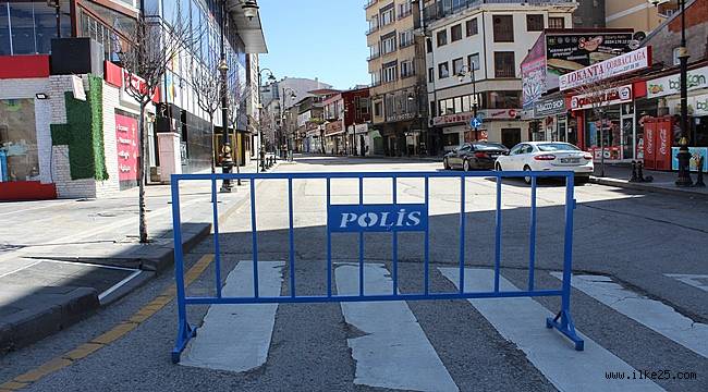 Erzurum'da sessizlik hakim