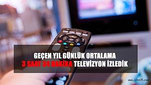 GEÇEN YIL GÜNLÜK ORTALAMA 3 SAAT 34 DAKİKA TELEVİZYON İZLEDİK