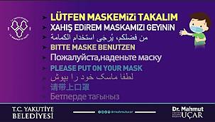 Başkan UÇAR Maske Uyarısında 9 Dile Yer Verdi.Kürtçeyi Es Geçti..