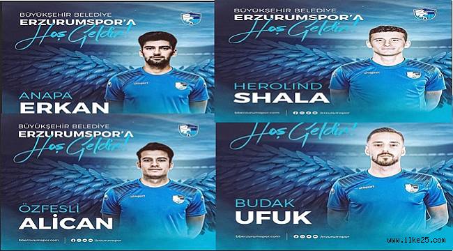 BB Erzurumspor transferin son gününde 4 futbolcuyu birden kadrosuna kattı