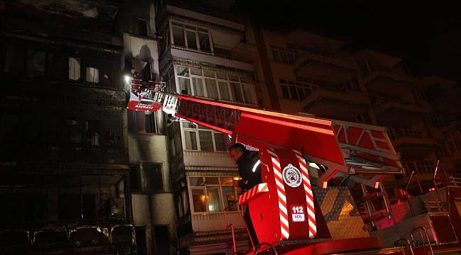 Erzurum'da 5 katlı bina küle döndü