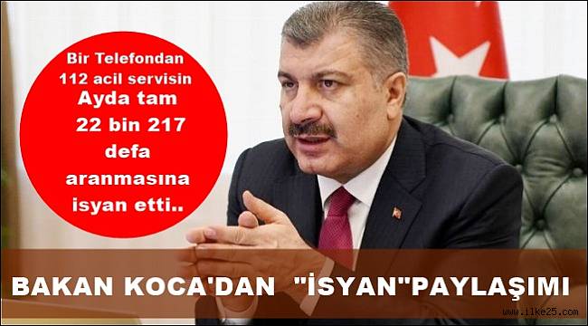 Bakan Koca'dan 'isyan' paylaşımı