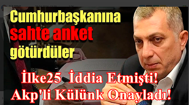 İlke25  İddia Etmişti!  Akp'li Külünk Onayladı!