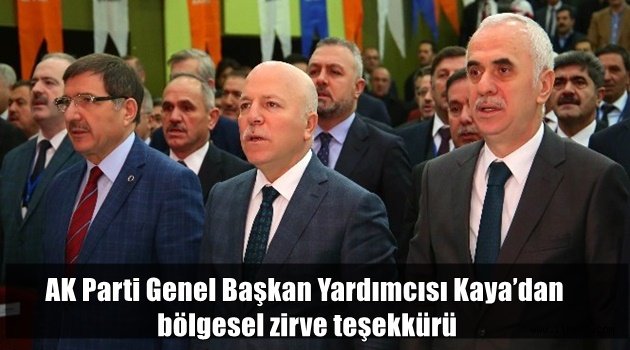 AK Parti Genel Başkan Yardımcısı Kaya'dan bölgesel zirve teşekkürü