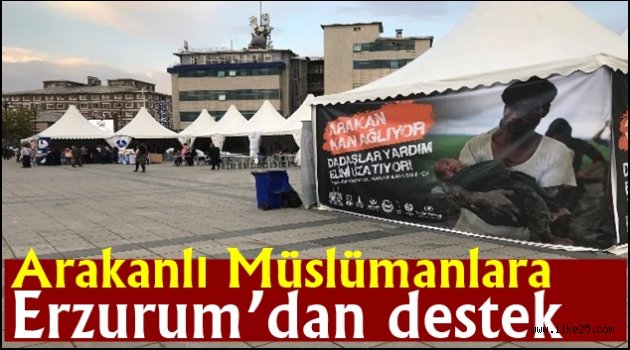 Arakanlı Müslümanlar için Erzurum'dan destek