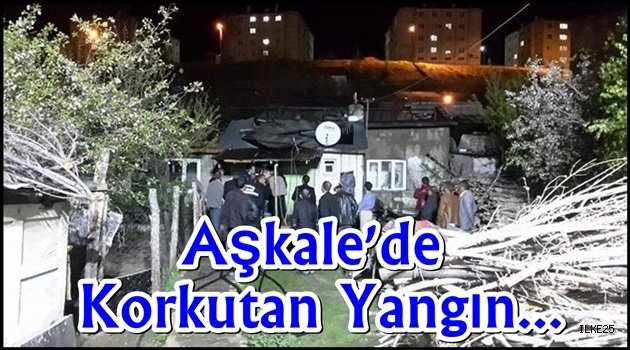 Aşkale'de Korkutan Yangın...