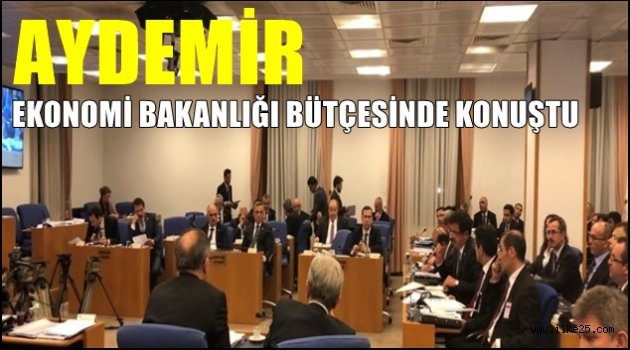 Aydemir Ekonomi Bakanlığı Bütçesinde konuştu