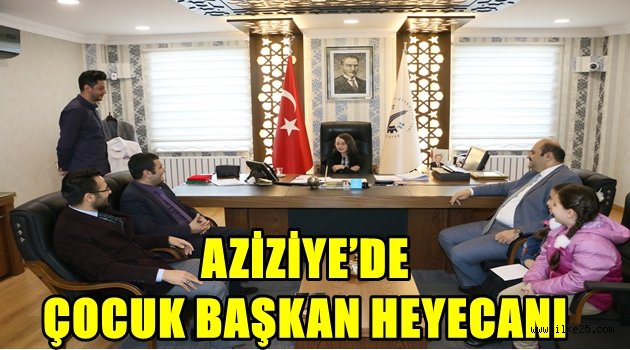 AZİZİYE'DE ÇOCUK BAŞKAN HEYECANI