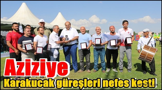 Aziziye Karakucak güreşleri nefes kesti