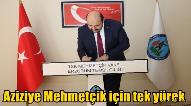 Aziziye Mehmetçik için tek yürek