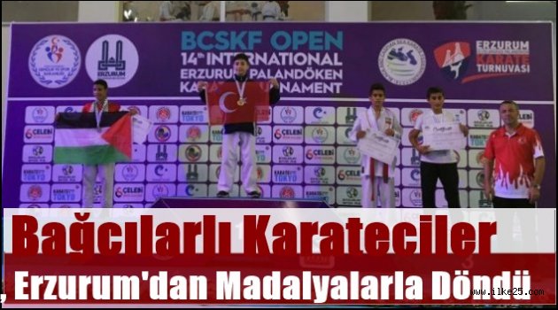 Bağcılarlı Karateciler, Erzurum'dan Madalyalarla Döndü