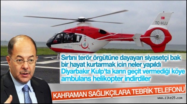 Bakan Akdağ 'dan hamile kadının hayatını kurtaran pilota tebrik