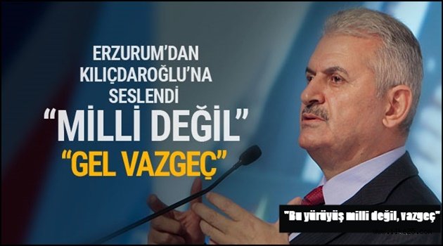 Başbakan Erzurum'dan Kılıçdaroğlu'na Seslendi