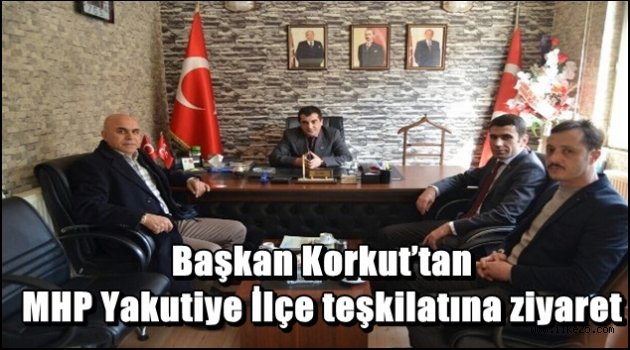 Başkan Korkut'tan MHP Yakutiye İlçe teşkilatına ziyaret