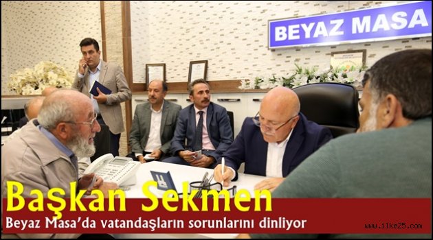 Başkan Sekmen Beyaz Masa'da vatandaşların sorunlarını dinliyor