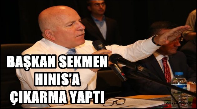 BAŞKAN SEKMEN HINIS'A ÇIKARMA YAPTI