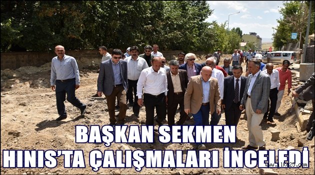 BAŞKAN SEKMEN HINIS'TA ÇALIŞMALARI İNCELEDİ