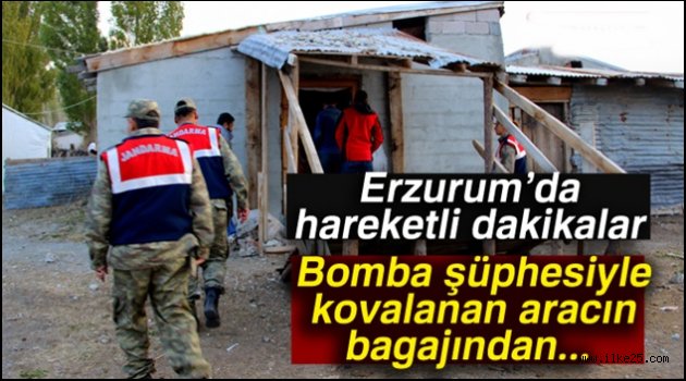 Bomba şüphesiyle kovalanan aracın bagajından Bakın ne Çıktı