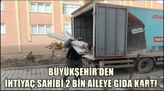 BÜYÜKŞEHİR'DEN İHTİYAÇ SAHİBİ 2 BİN AİLEYE GIDA KARTI