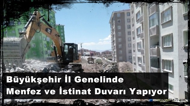 Büyükşehir İl Genelinde Menfez ve İstinat Duvarı Yapıyor