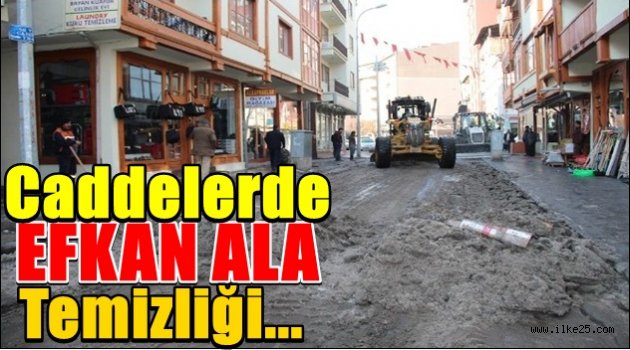 Caddelerde Efkan Ala temizliği