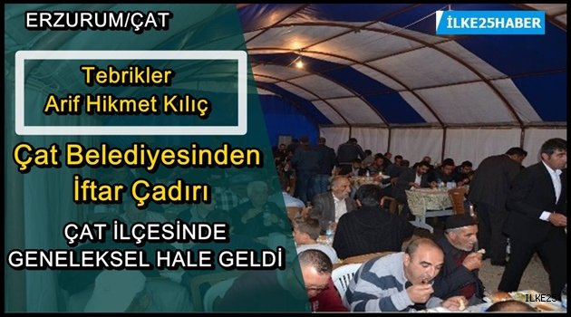 Çat Belediyesinden İftar Çadırı