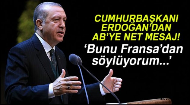 Cumhurbaşkanı Erdoğan: 'Türkiye AB kapılarında bekletilecek bir ülke değil'