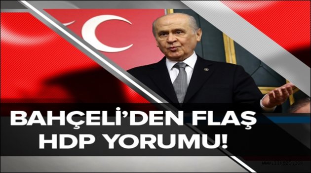 Devlet Bahçeli'den HDP açıklaması.