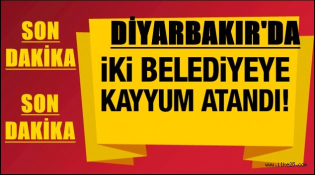 Diyarbakır'da iki belediyeye kayyum atandı