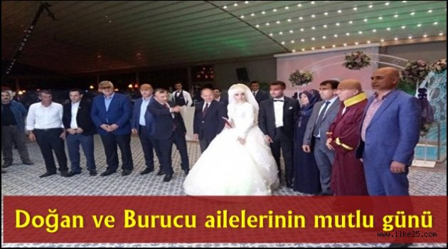 Doğan ve Burucu ailelerinin mutlu günü