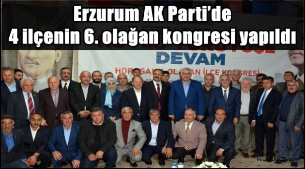 Erzurum AK Parti'de 4 ilçenin 6. olağan kongresi yapıldı