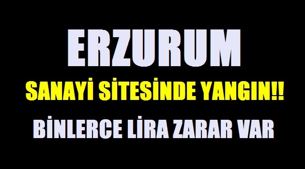 Erzurum Sanayi Sitesinde Yangın!!