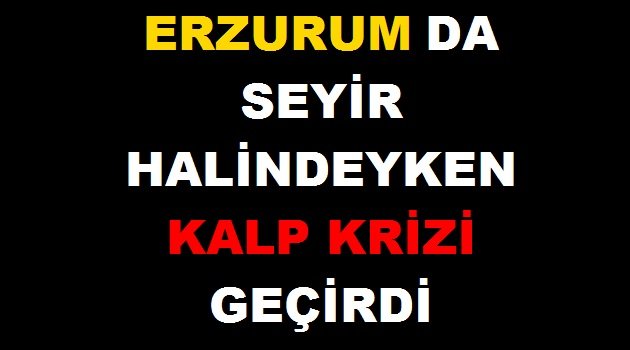 Erzurum'da 1 Kişi Aracında Kalp Krizi Geçirerek Öldü