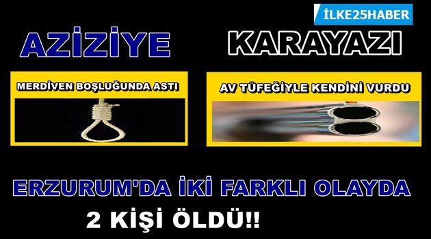 Erzurum'da 2 Kişi Öldü!!