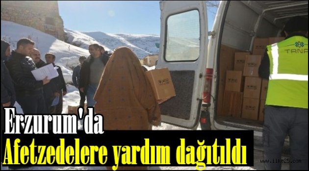Erzurum'da Afetzedelere yardım dağıtıldı