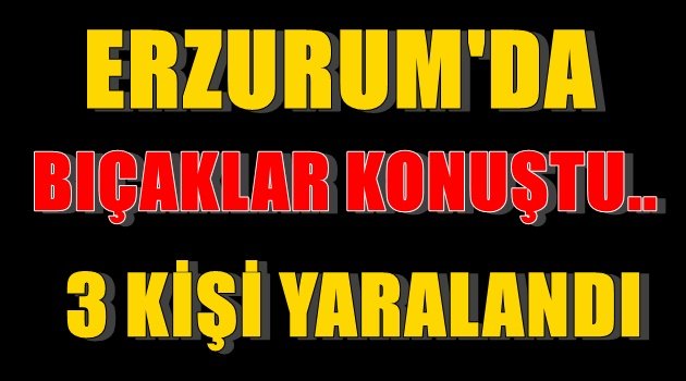 Erzurum'da Bıçaklar Konuştu..