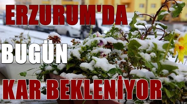 Erzurum'da Bugün Kar Yağışı Bekleniyor