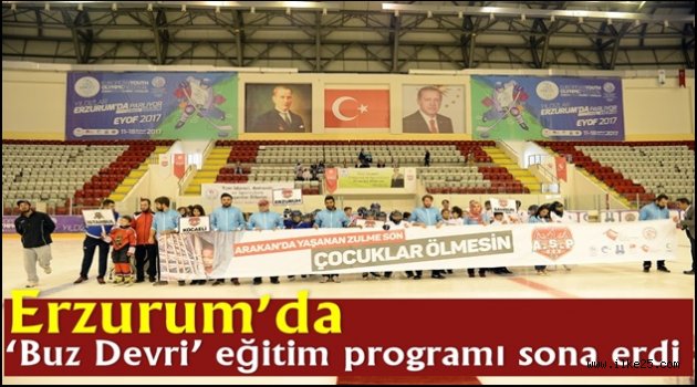 Erzurum'da  'Buz Devri' eğitim programı sona erdi