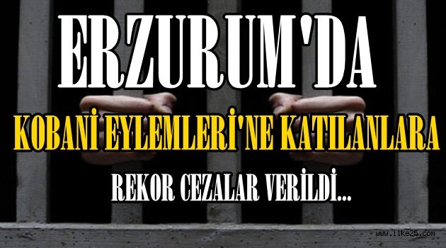 ERZURUM'DA KOBANİ EYLEMLERİ'NE KATILANLARA REKOR CEZALAR...