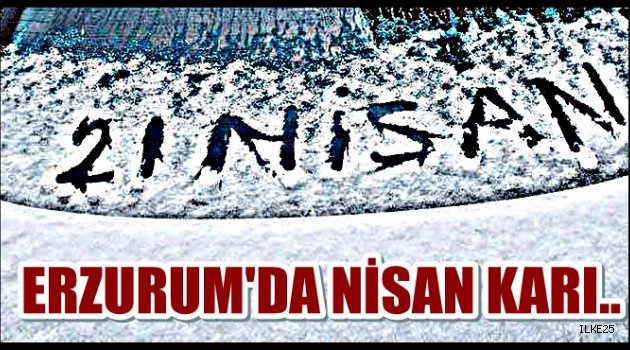 Erzurum'da Nisan Ayında Kar ve Tipi..