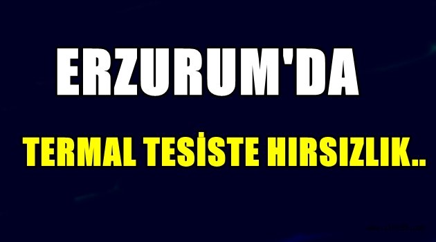 Erzurum'da Termal Tesiste Hırsızlık