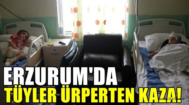 Erzurum'da Tüyler Ürperten Kaza