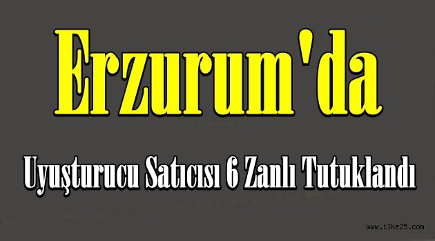 Erzurum'da Uyuşturucu Satıcısı 6 Zanlı Tutuklandı