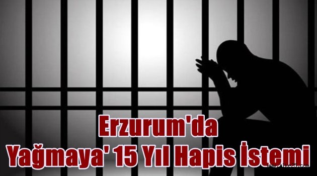 Erzurum'da  Yağmaya' 15 Yıl Hapis İstemi