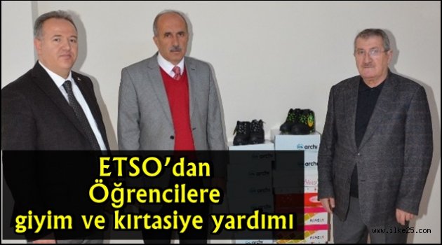 ETSO'dan öğrencilere giyim ve kırtasiye yardımı