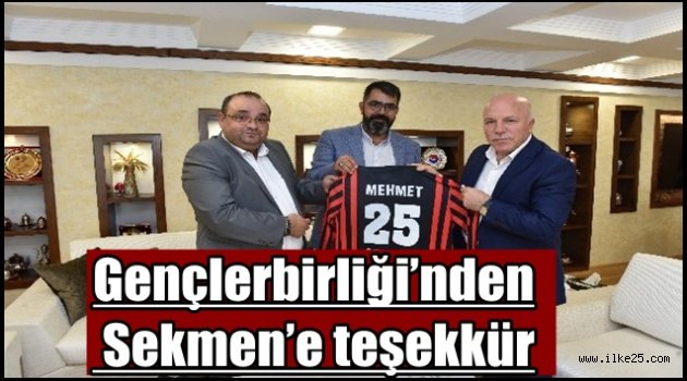 Gençlerbirliği'nden Sekmen'e teşekkür