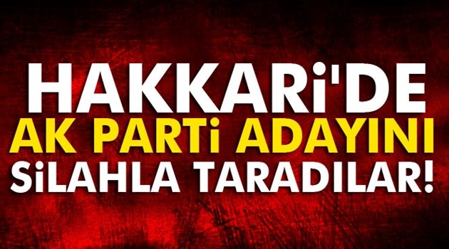 Hakkari'de AK Parti adayını silahla taradılar..