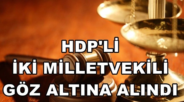 HDP'li 2 milletvekili gözaltına alındı